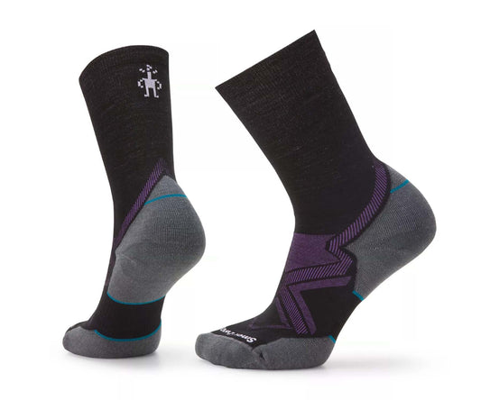 Smartwool Women's Run Cold Weather Targeted Cushion Crew Socks - Black (SW001857-001 0822)