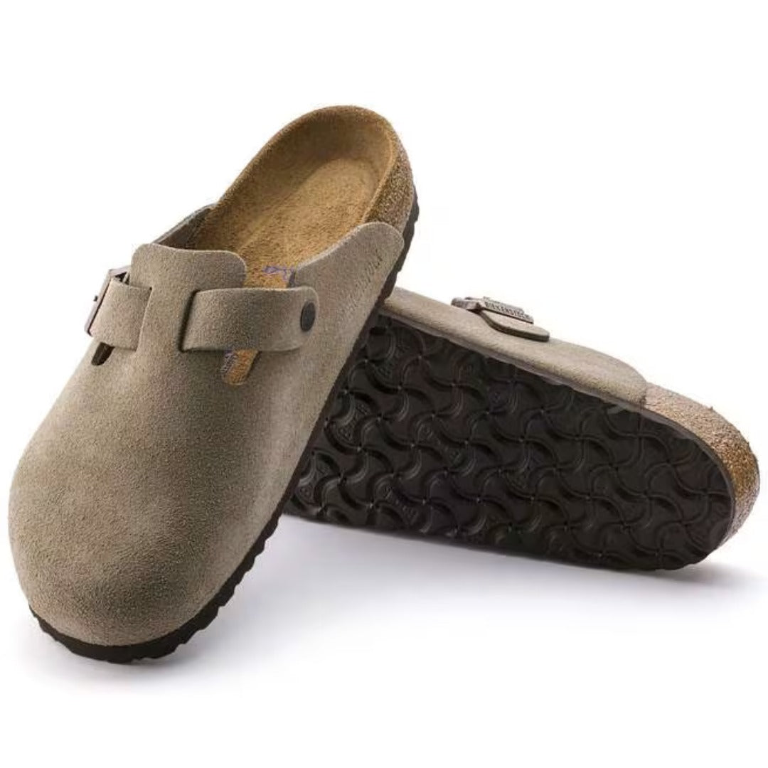 Birkenstock Boston Soft Footbed Clogs - Taupe