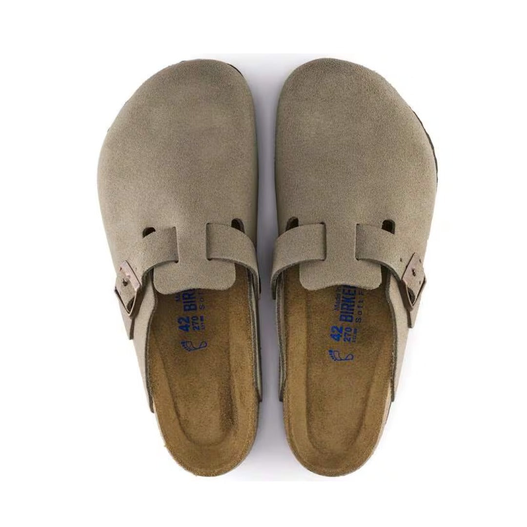 Birkenstock Boston Soft Footbed Clogs - Taupe