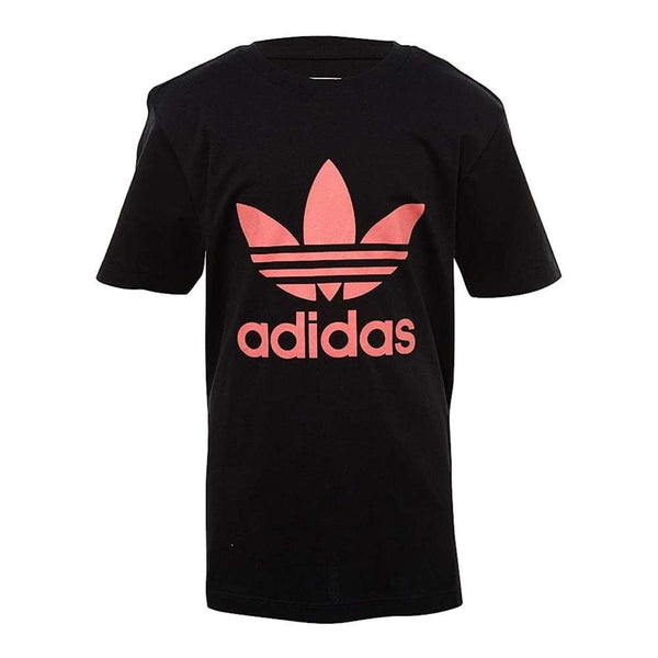 A girl wearing adidas Girls Originals Trefoil Tee