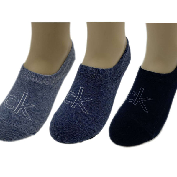 Calvin Klein Cotton Blend Liner Socks 3-Pack ACE686*97 (Navy, Denim, Light Blue)