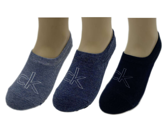 Calvin Klein Cotton Blend Liner Socks 3-Pack ACE686*97 (Navy, Denim, Light Blue)