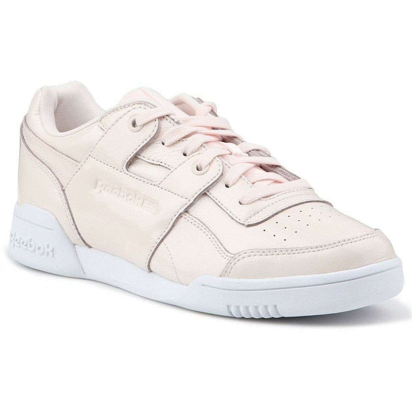 Reebok Women's Workout Lo Plus Iridescent Shoes,CM8951,Pale Pink/White