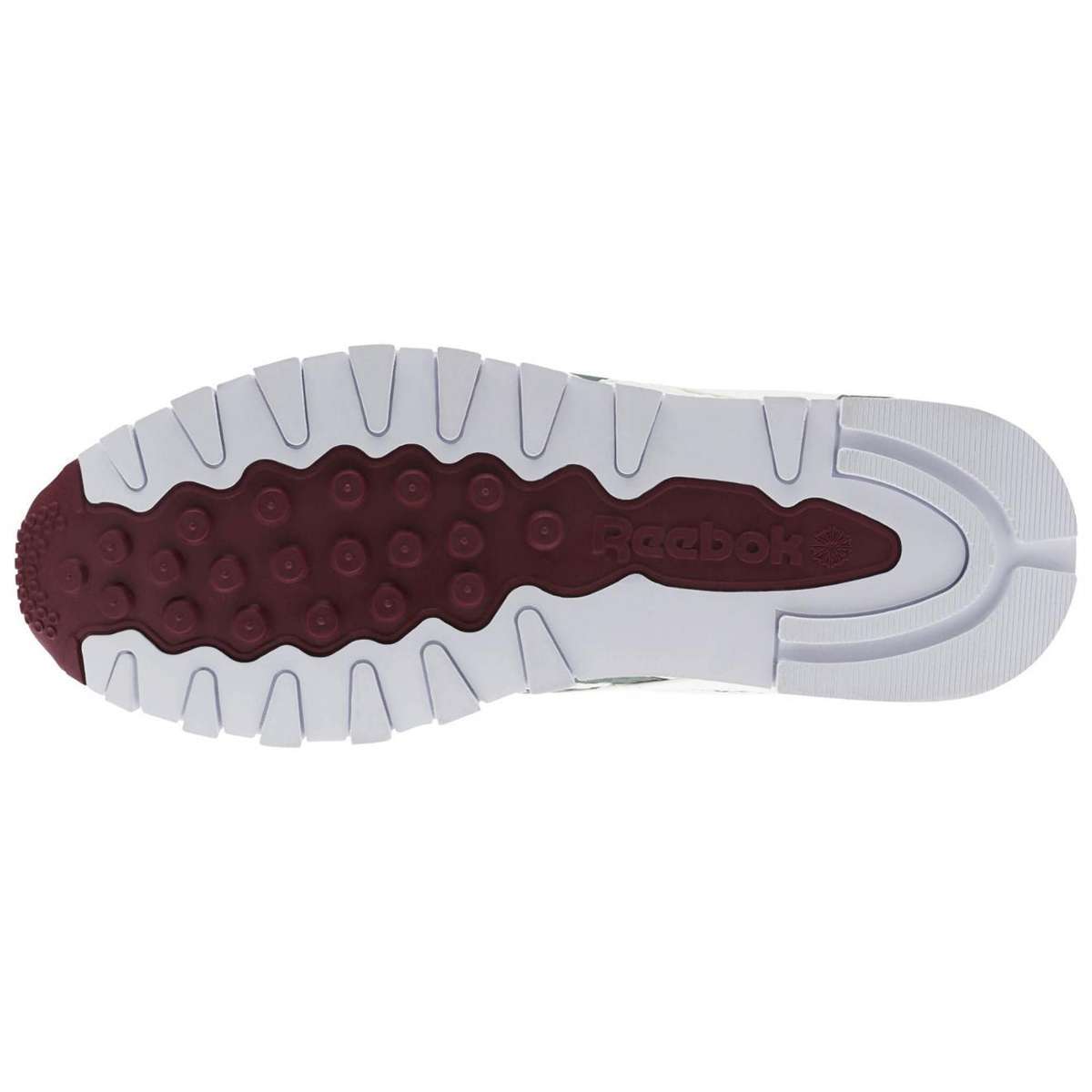 Reebok Men's Classic Leather Shoes,CM9599,Chalk / Urban Maroon / Chalk Green