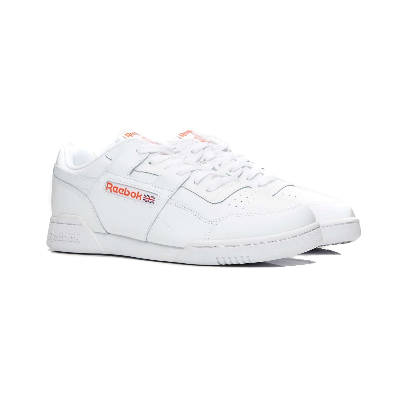 Reebok Men's Workout Plus Shoes,CN5203,White/ Bright Lava