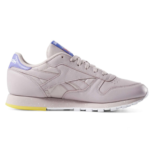 Reebok Women's Classic Leather Satin Shoes,CN6980,Ashen Lilac / Lilac Fog / Cobalt / Burnt Rose