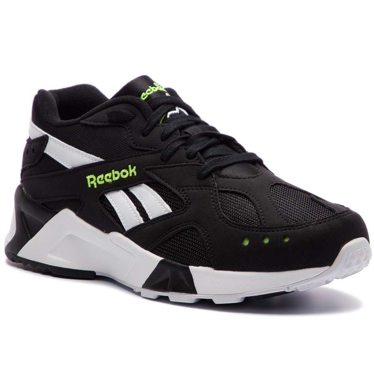  Reebok Men's Aztrek Shoes,CN7188,Black/White/Solar Yellow