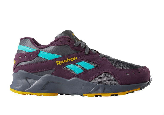 Reebok Men's Classic Aztrek Shoes,CN7837,True Grey/Urban Violet/Yellow/Teal/Lime