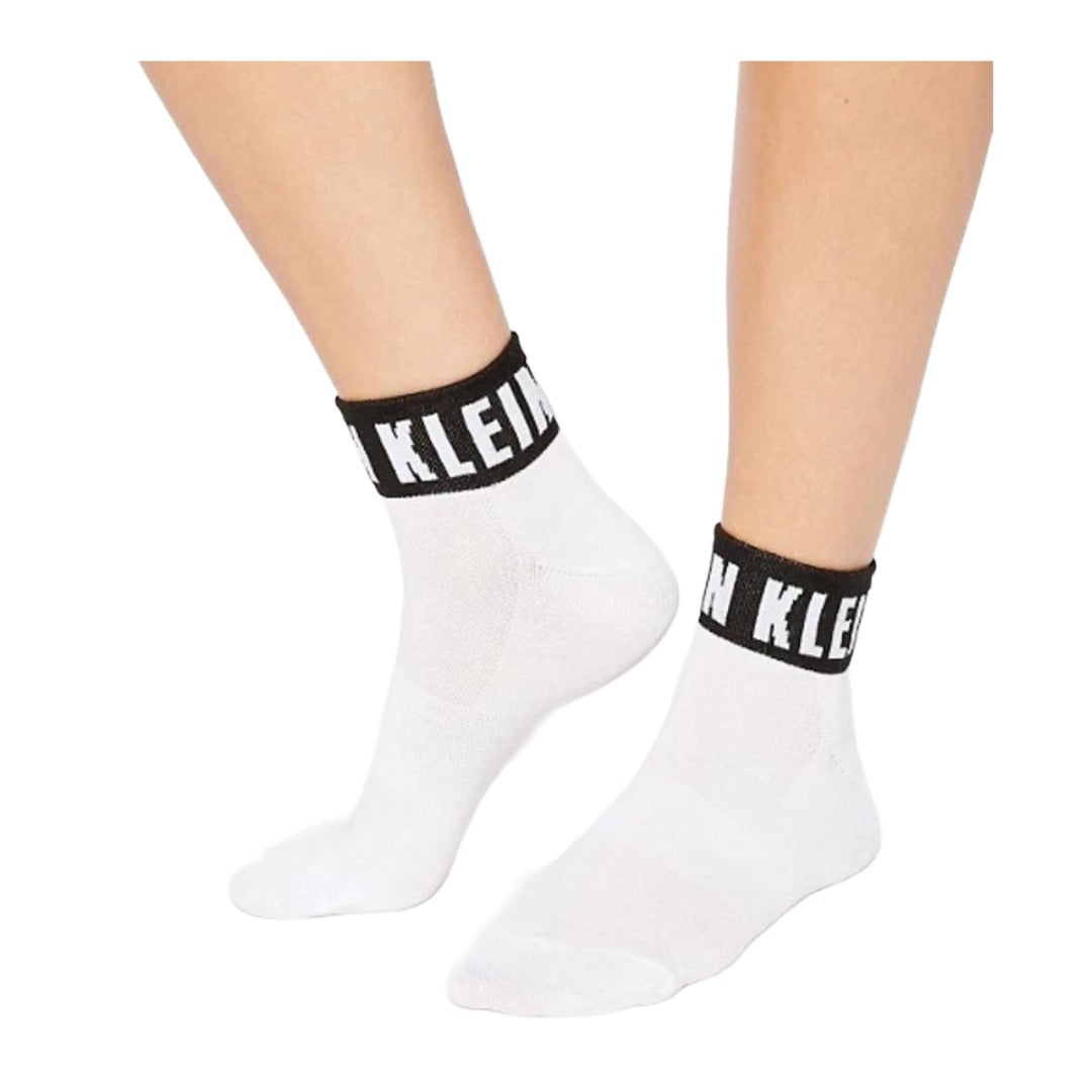 Calvin Klein Quarter 3P LOGO Socks - White