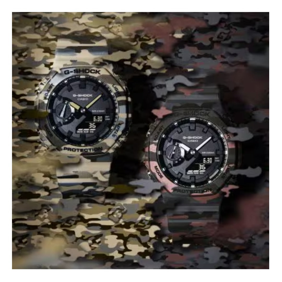 Casio Men's Ana-Digi Camo Resin Strap Watch GA2100CM-5A