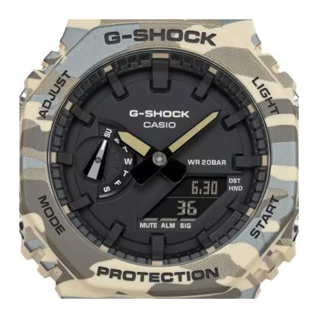 Casio Men's Ana-Digi Camo Resin Strap Watch GA2100CM-5A