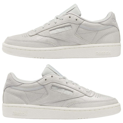 Reebok Classic Women's CLUB C 85 Shoes H01407, Pure Grey 2 / Matte Silver / Chalk