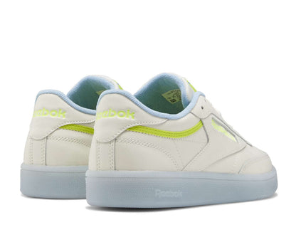 Reebok Classic Women's CLUB C 85 Shoes EF3494 Chalk / Fluid Blue / Semi Solar Yellow