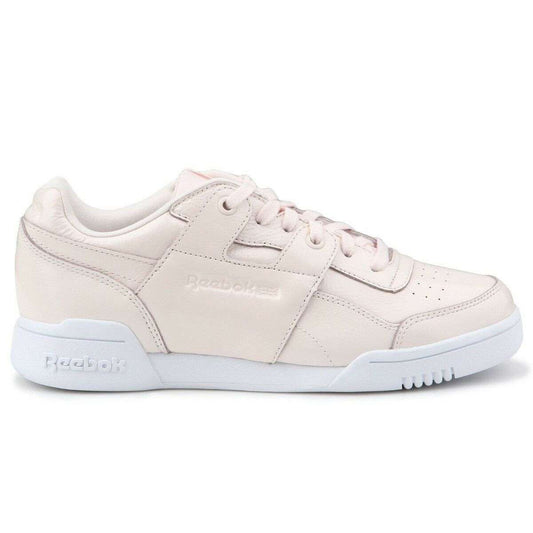 Reebok Women's Workout Lo Plus Iridescent Shoes,CM8951,Pale Pink/White