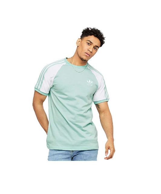 adidas Originals Men's 3 Stripes Tee, DH5806 , Clear Mint
