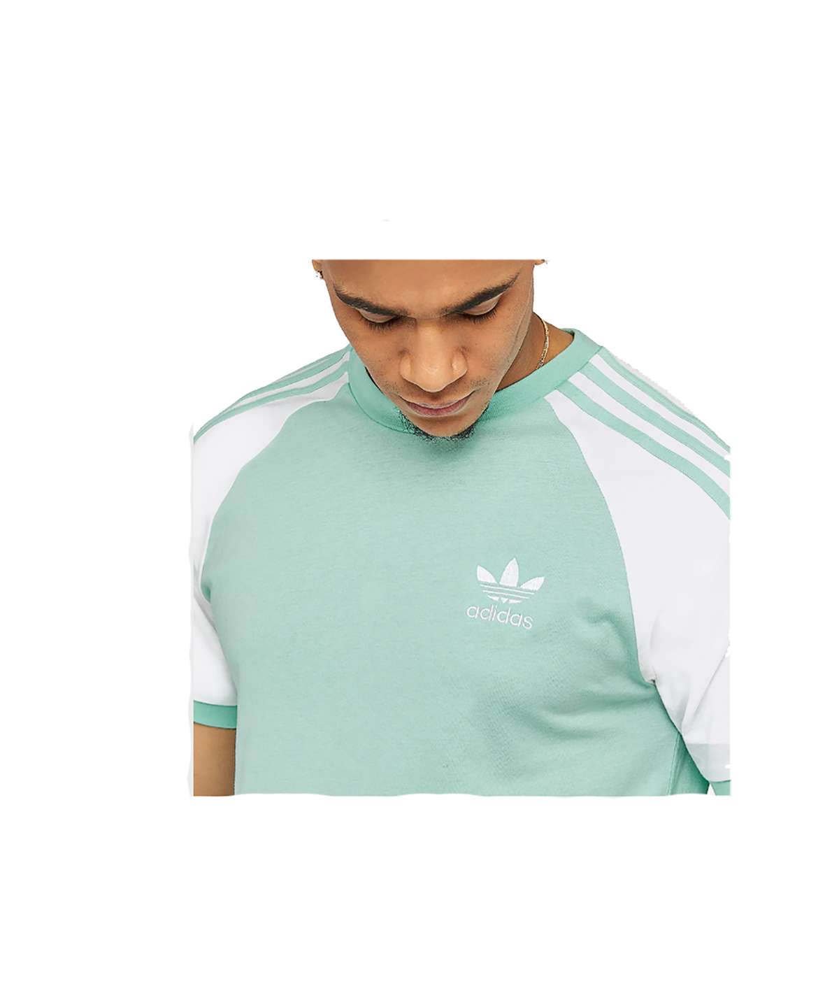adidas Originals Men's 3 Stripes Tee, DH5806 , Clear Mint