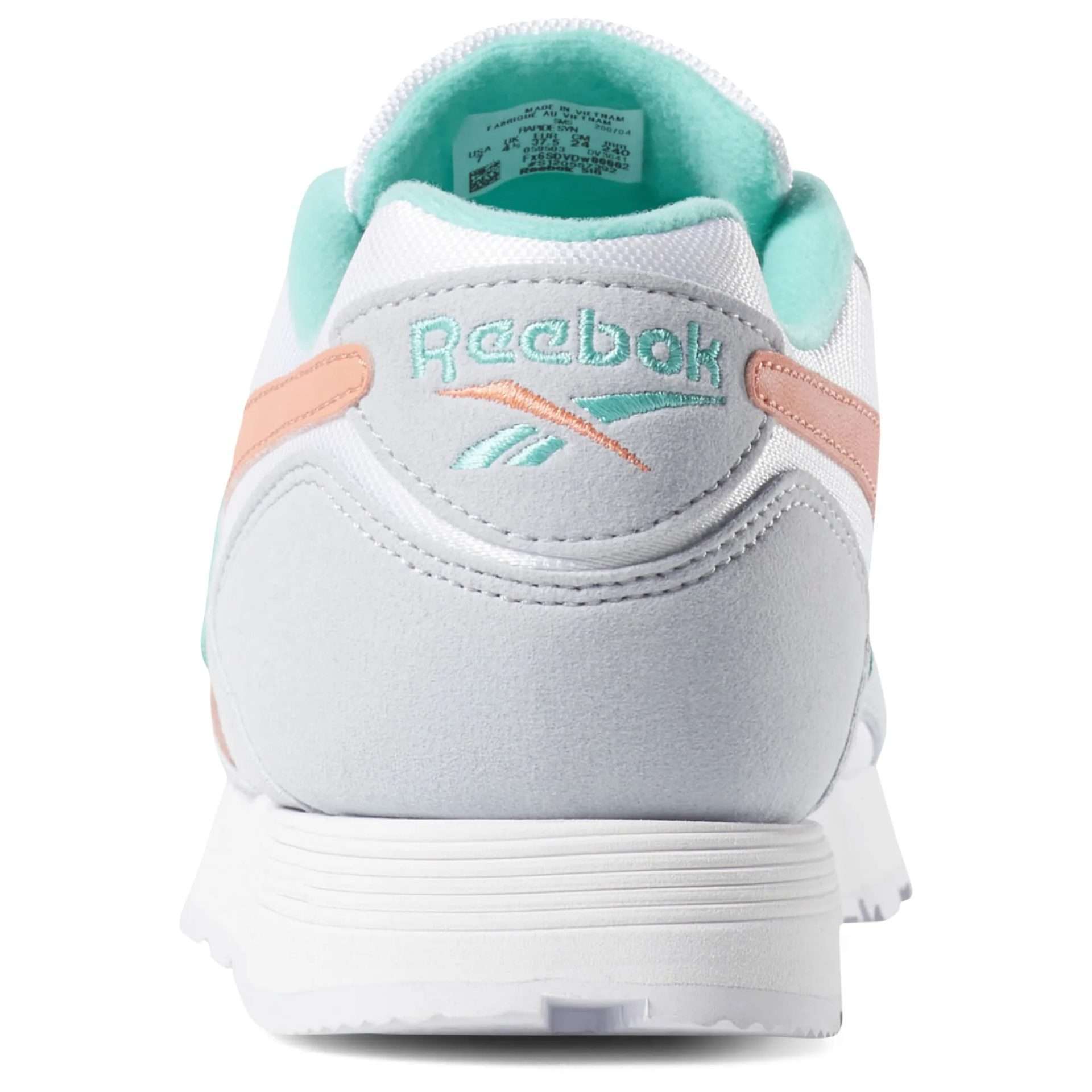 Reebok Women's Rapide Shoes,DV3641,White / Grey / Emerald / Pink