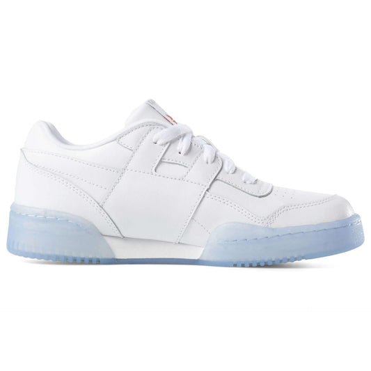 Reebok Kid's (Juniors) Workout Plus Shoes,DV4425,White / Carbon / Blue
