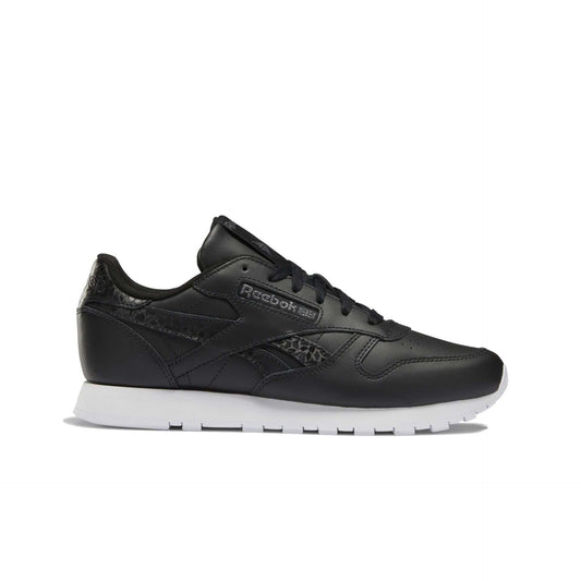 Reebok Women's Classic Leather Shoes,DV8155,Black / Black / White