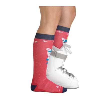 Darn Tough Kids Magic Mountain Over-The-Calf Midweight Ski &amp; Snowboard Socks - Rasberry