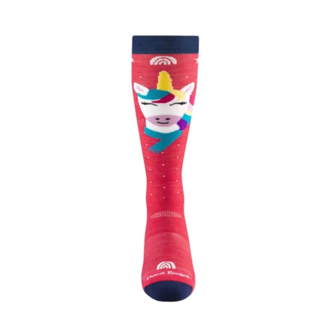 Darn Tough Kids Magic Mountain Over-The-Calf Midweight Ski &amp; Snowboard Socks - Rasberry