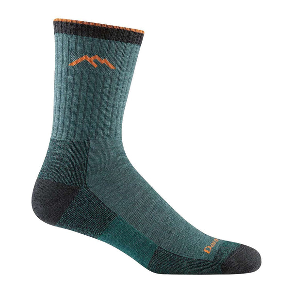 Men’s micro crew hiking socks featuring midweight merino wool construction, cushioned trail comfort, and durable outdoor styling for hiking and backpacking adventures