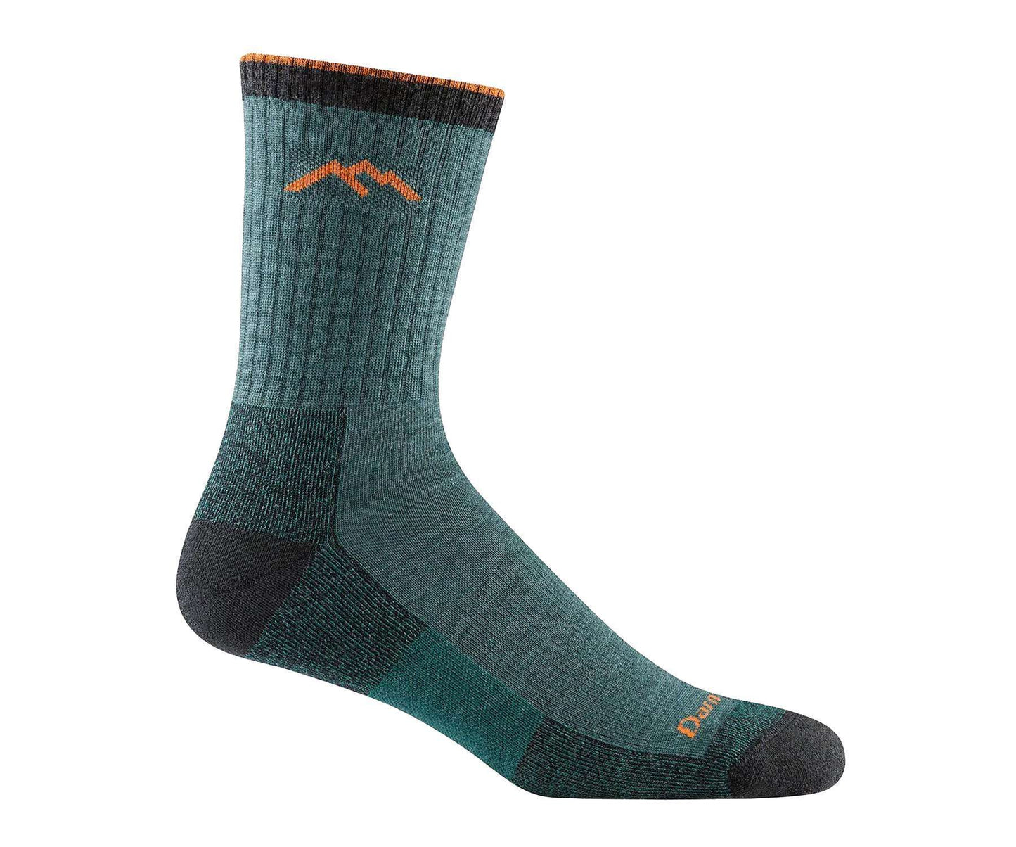 Men’s micro crew hiking socks featuring midweight merino wool construction, cushioned trail comfort, and durable outdoor styling for hiking and backpacking adventures