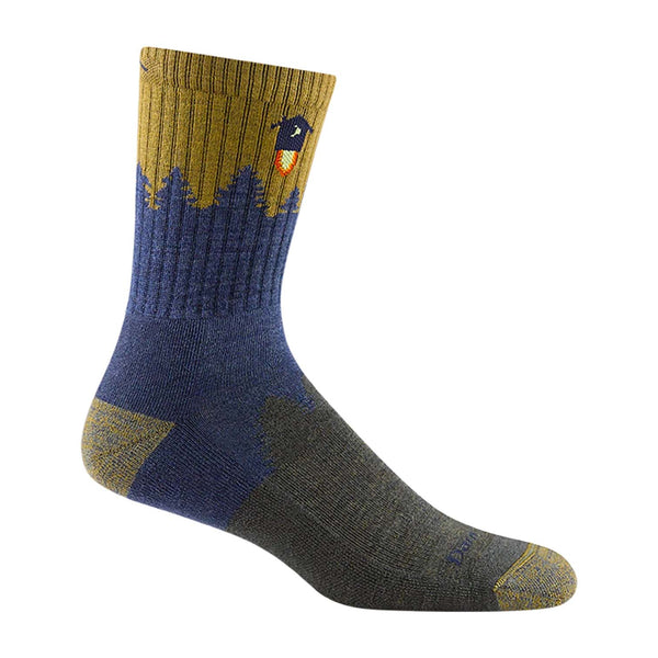 Men’s micro crew hiking socks featuring midweight merino wool construction, cushioned trail comfort, and durable outdoor styling for hiking and backpacking