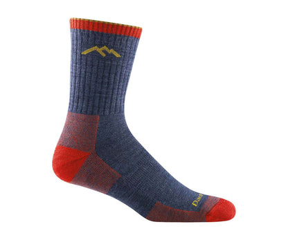 Men’s micro crew hiking socks featuring midweight merino wool construction, cushioned trail comfort, and durable outdoor styling for hiking and backpacking adventures