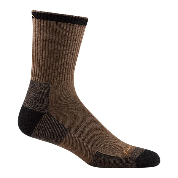 Men’s micro crew work socks featuring midweight merino wool construction, cushioned all-day comfort, and durable boot-ready styling for demanding work environments