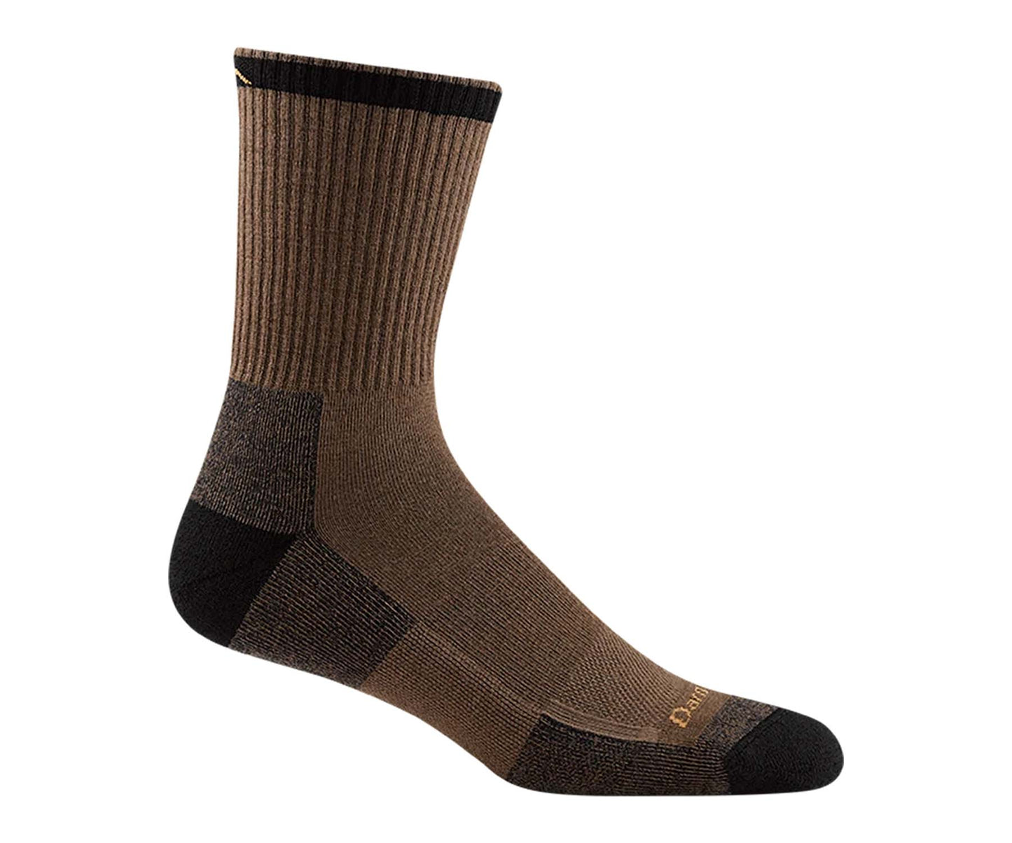 Men’s micro crew work socks featuring midweight merino wool construction, cushioned all-day comfort, and durable boot-ready styling for demanding work environments