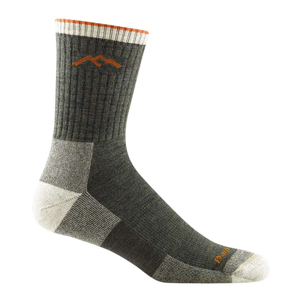 Men’s micro crew hiking socks featuring midweight merino wool construction, cushioned trail comfort, and durable outdoor styling for hiking and backpacking adventures