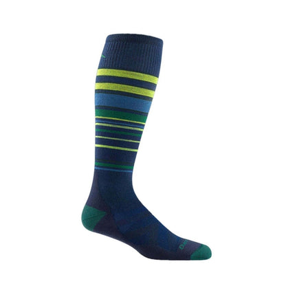 Men’s over-the-calf ski and snowboard socks featuring midweight merino wool construction, cushioned winter comfort, and durable mountain-ready styling for snow sports