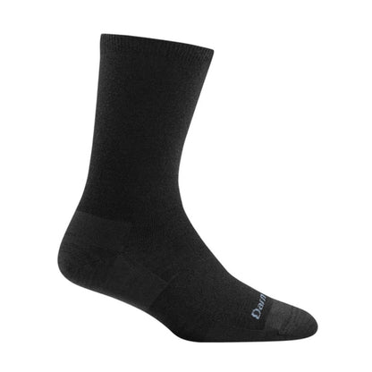Pair of Darn Tough women’s crew socks with a solid color design, lightweight merino wool fabric, and comfortable everyday fit.