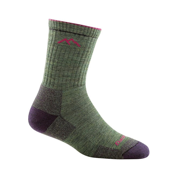 Women’s micro crew hiking socks featuring midweight merino wool construction, cushioned trail comfort, and durable outdoor styling for hiking and backpacking
