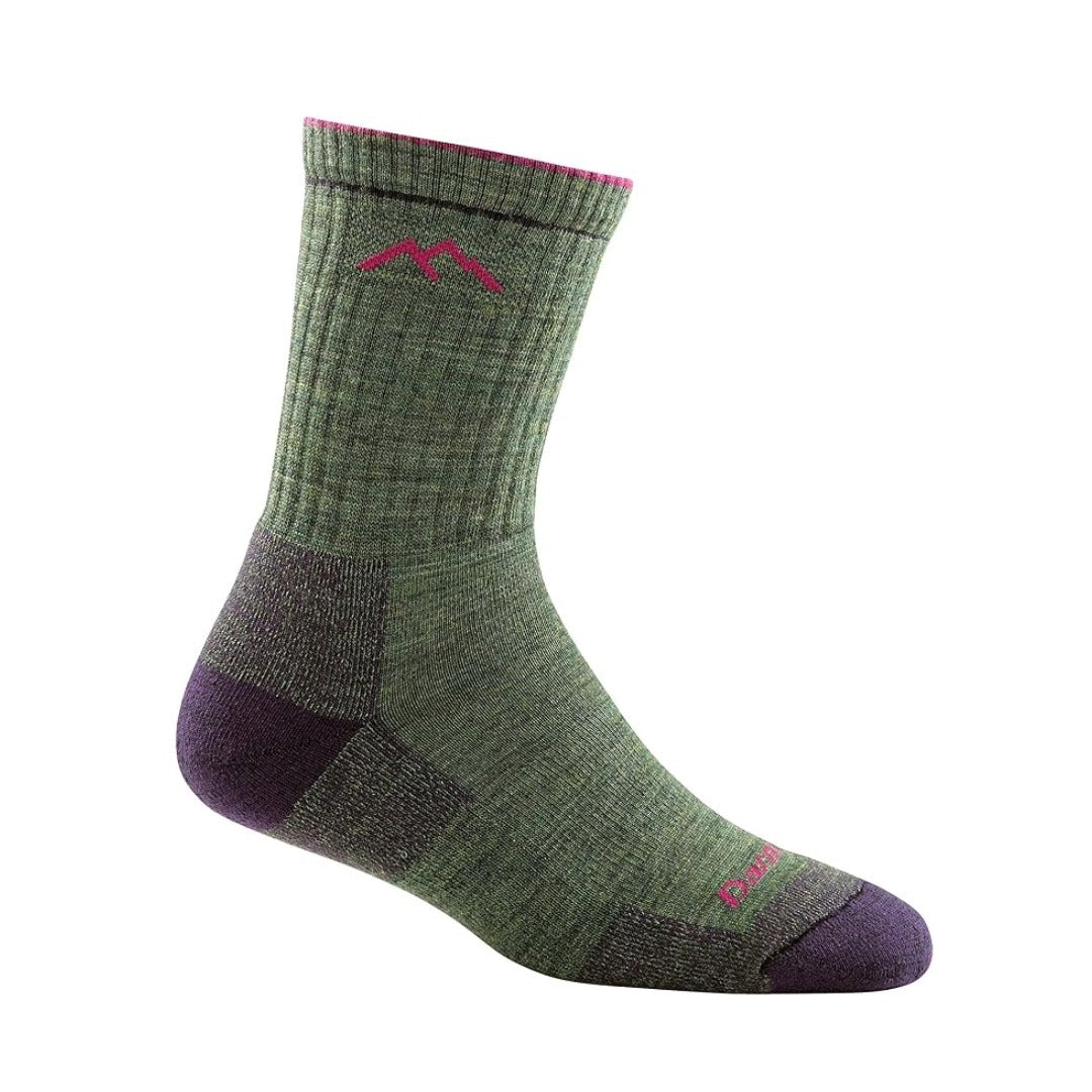 Women’s micro crew hiking socks featuring midweight merino wool construction, cushioned trail comfort, and durable outdoor styling for hiking and backpacking