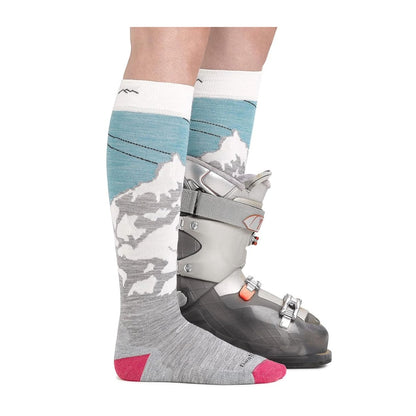 Darn Tough Women's Merino Wool Yeti Over-the-Calf Cushion Skiing Socks - Aqua