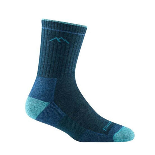 Women’s micro crew hiking socks featuring midweight merino wool construction, cushioned trail comfort, and durable outdoor styling for hiking and backpacking