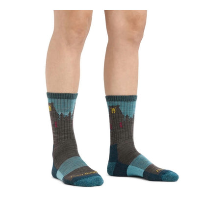 Darn Tough Women's Bear Town Micro Crew Lightweight Hiking Sock - Aqua