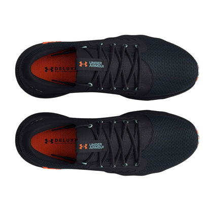 Under Armor Men's UA Charged Vantage 2 Marble Running Shoes - Black / Panic Orange 3025358-002