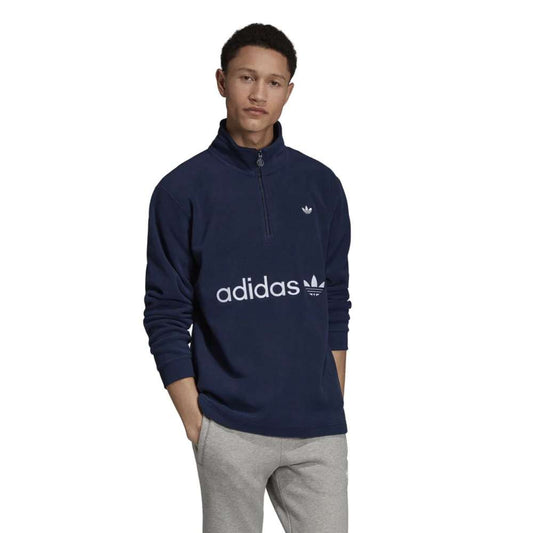 A front view of the adidas Men's Originals Samstag Corduroy Sweatshirt