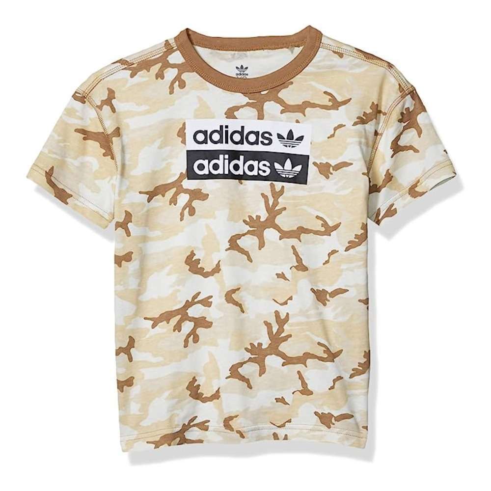 A stylish adidas Originals Kids' Big Juniors V-ocal Tee for juniors with unique graphics and comfortable fit
