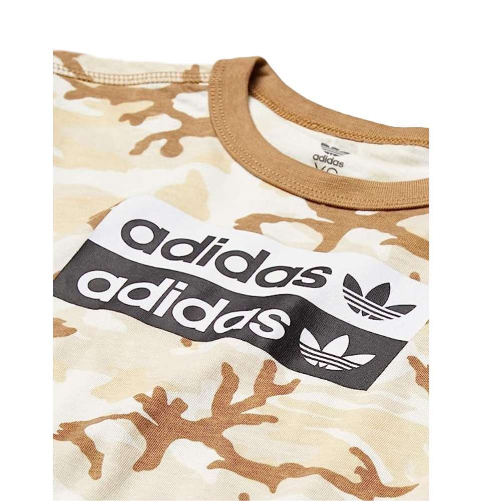 A stylish adidas Originals Kids' Big Juniors V-ocal Tee for juniors with unique graphics and comfortable fit
