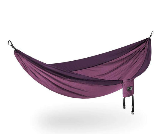Single-person nylon hammock featuring a lightweight, packable design, durable fabric construction, and secure attachment points for camping and outdoor relaxation