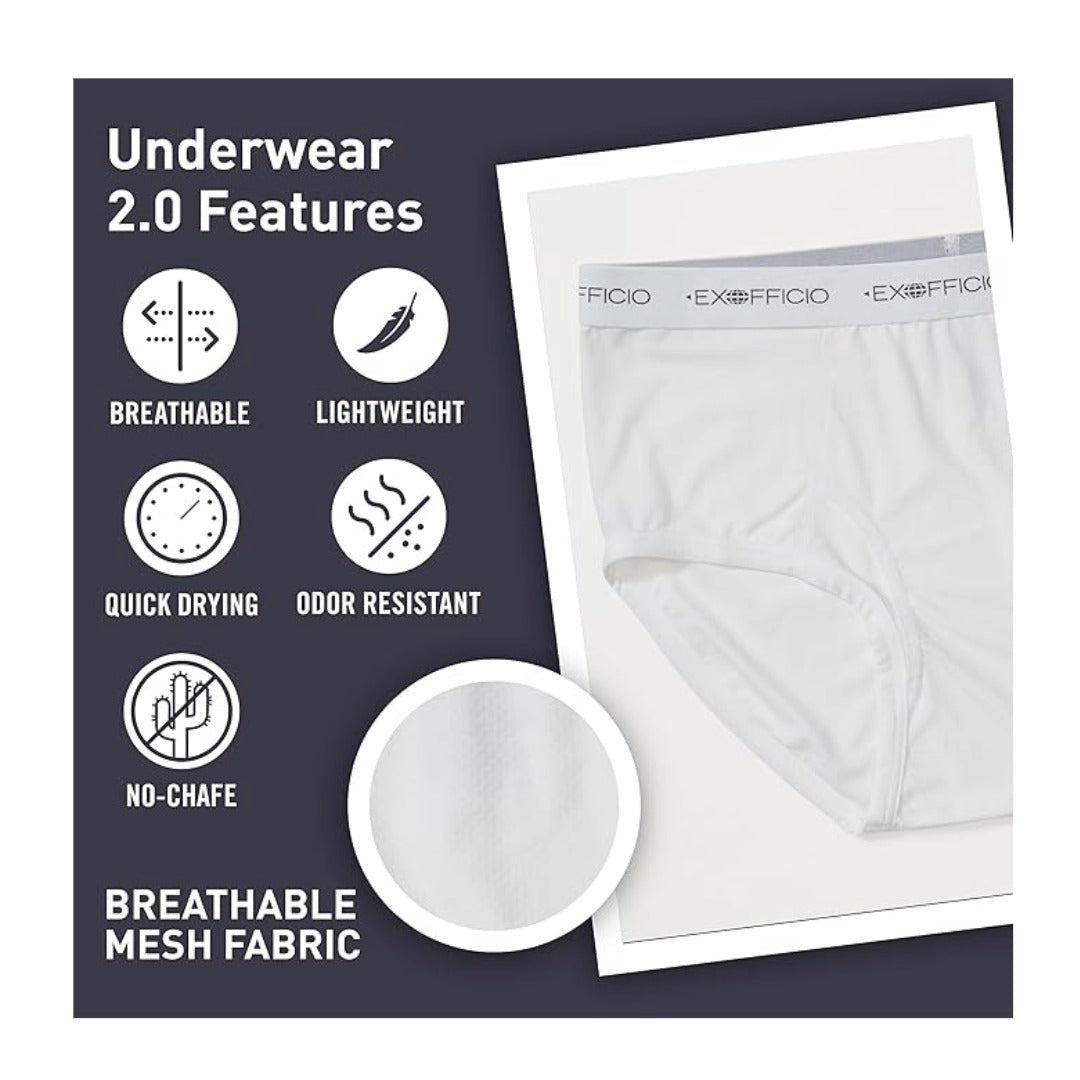 ExOfficio Men's Give-N-Go 2.0 Brief -White