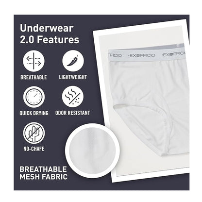 ExOfficio Men's Give-N-Go 2.0 Brief -White
