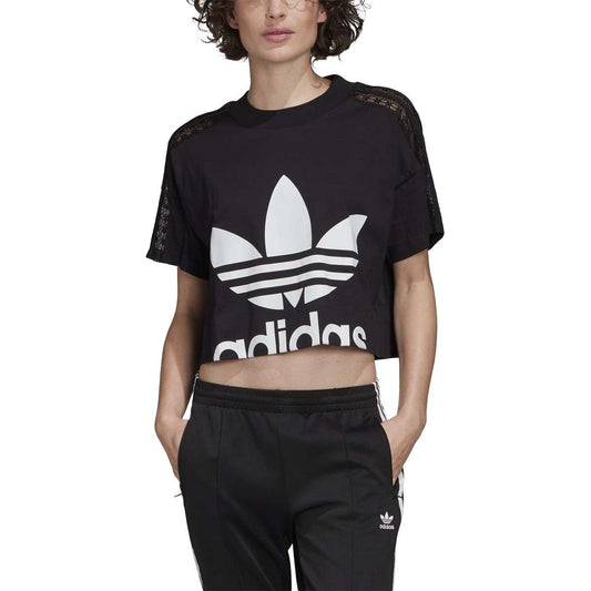 adidas Originals Women's Cropped Lace Tee 