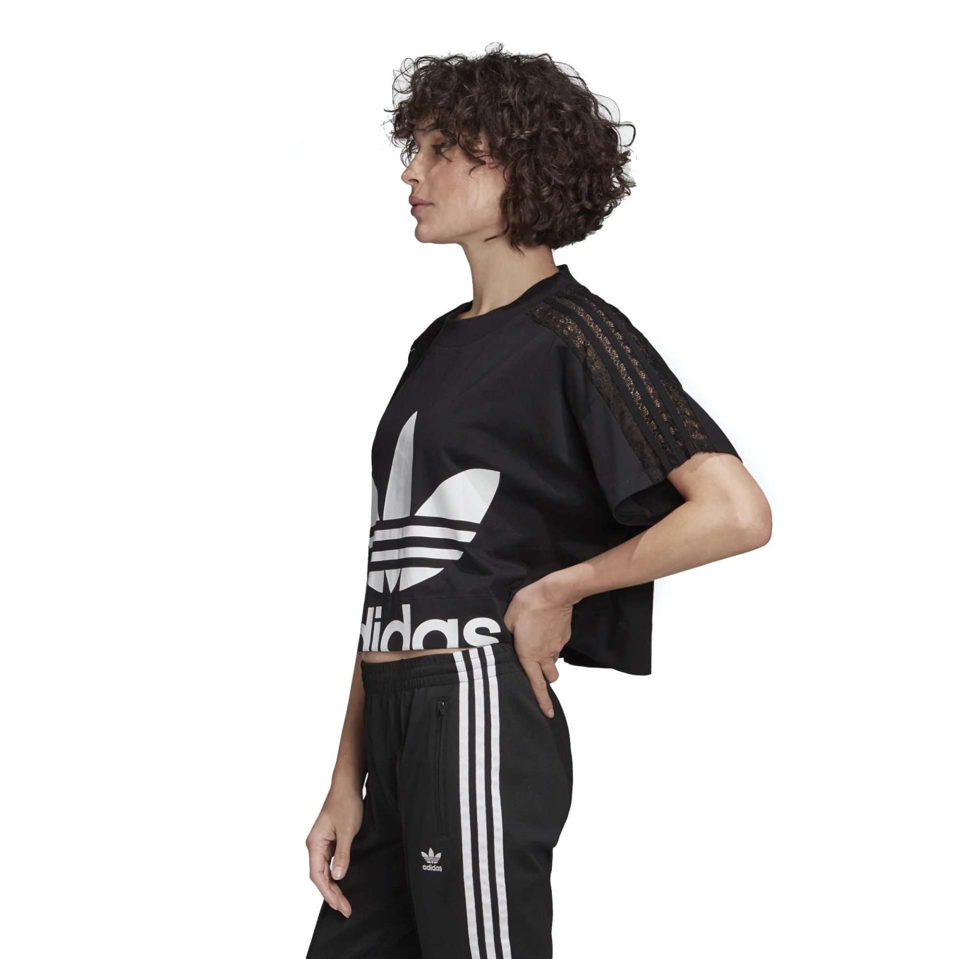 adidas Originals Women's Cropped Lace Tee 