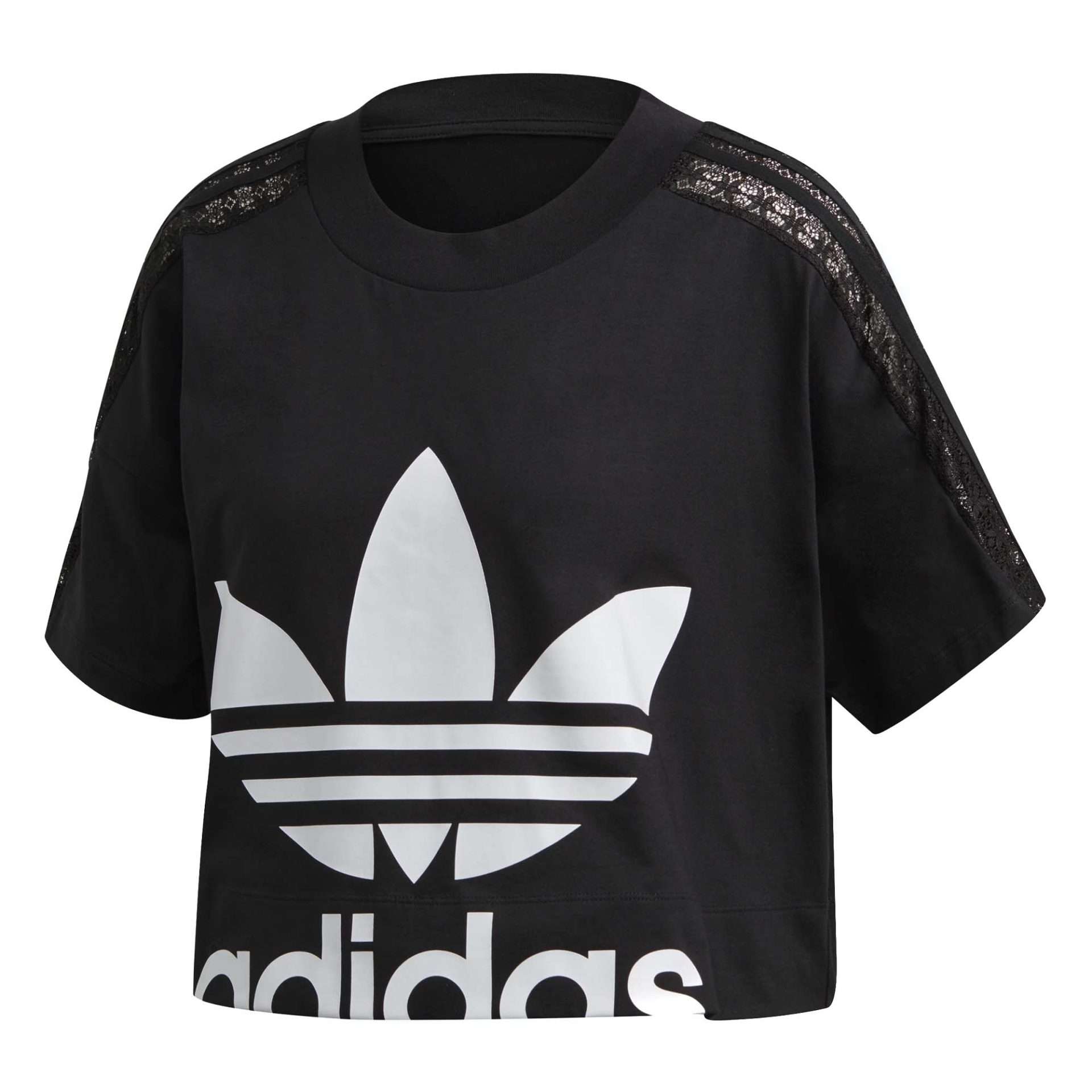 adidas Originals Women's Cropped Lace Tee 