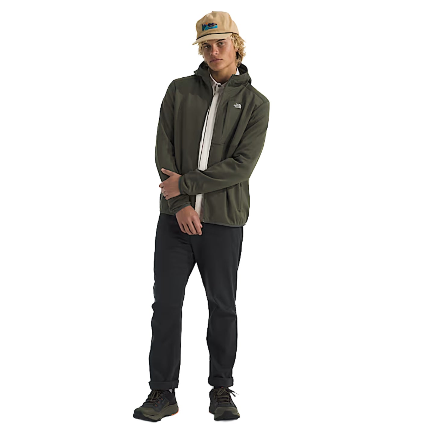 The North Face Performance Fleece Full-Zip Hoodie - New Taupe Green